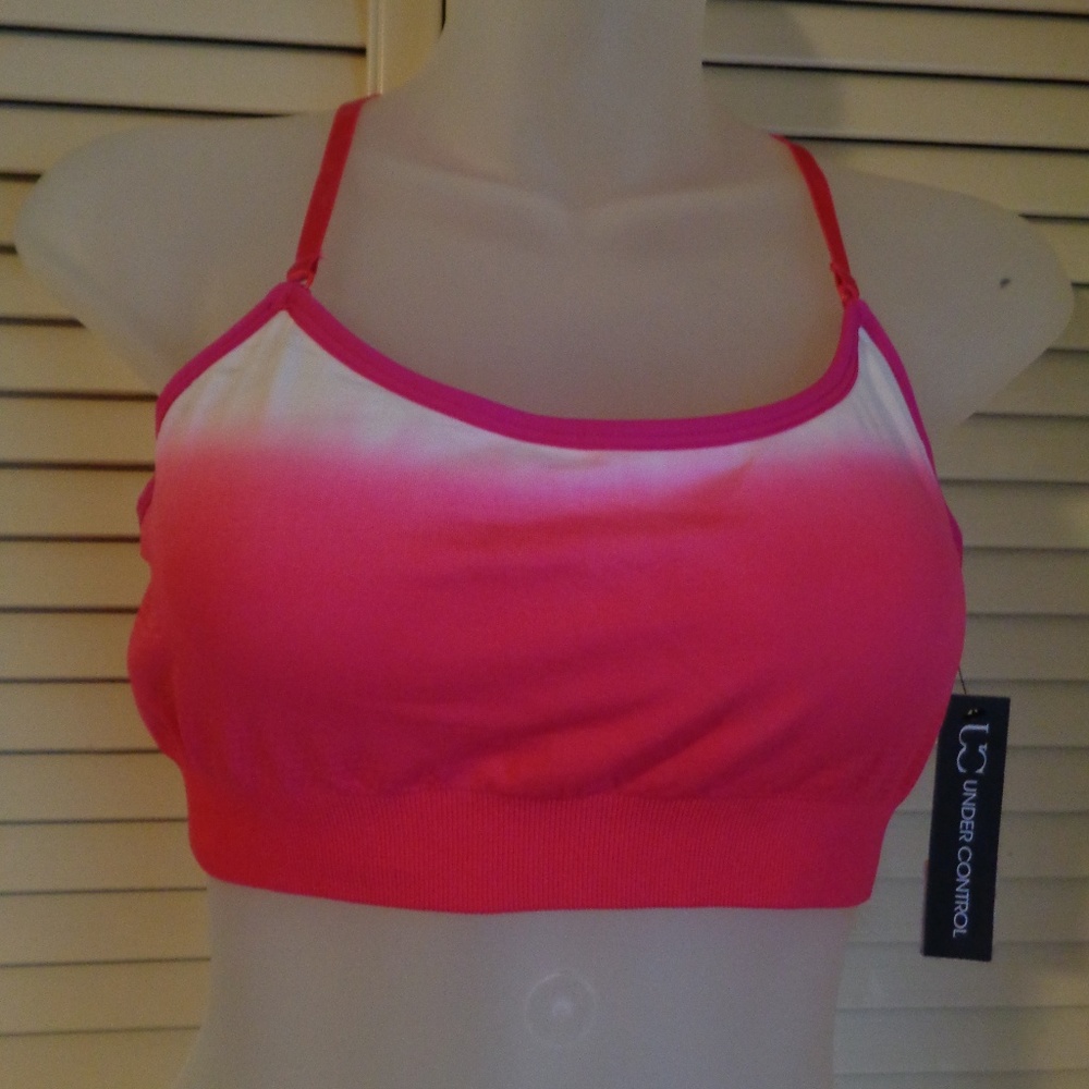 NWT UNDER CONTROL BRA TOP W/ADJ STRAPS